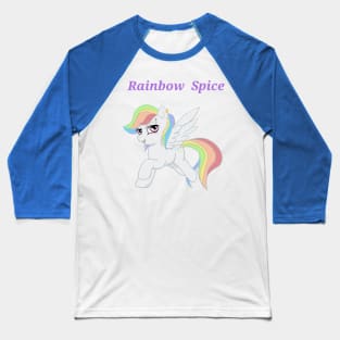 Rainbow Spice Pony Print Baseball T-Shirt